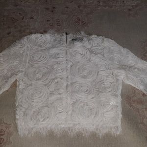 Akira white sheer top